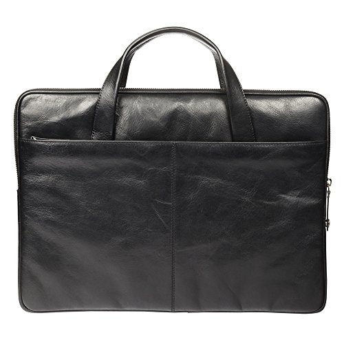 dbramante1928 Silkeborg Hochwertige Elegante Ledertasche Laptop-Tasche für Laptops und Apple MacBooks bis 15″ – Schwarz - 5