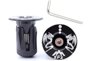 MUQZI Bicycle Handlebar Bar End Plugs Caps - Aluminum Handle Bar Ends Caps, Suitable for Most Bicycles Road Bike Mountain Bike BMX MTB Fixie(One Pair)