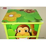 Homestyle4u Kinderkommode Kinderschrank Kinder Schrank Regal Dschungel +Schubladen - 8