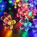 Produktbild Lichterkette Außen, HUIHUI 50 LEDs Pfirsichblüte Lichterkette batteriebetrieben für Party, Garten, Weihnachten, Halloween, Hochzeit, Indoor & Outdoor Decor (Mehrfarbig,One size)