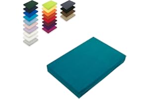 EXKLUSIV HEIMTEXTIL Jersey Spannbettlaken 90-100 x 200 cm Petrol