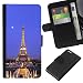 Produktbild Lead-Star (Architecture Eiffel Tower Moon Night) Colorful Printing Holster Mappen Beutel Haut Hülle Case Abdeckung Card Slots Für Apple iPhone 5C
