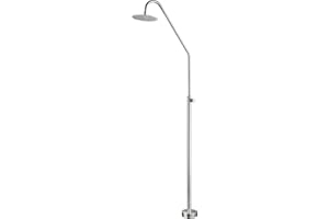 Galyon IMEX Ducha de Piscina GPC004/AC | Colorado Ducha Exterior con Grifo Temporizado, Acero S.316 y Rociador Ø250mm, Diseño Elegante y Resistente. Garantía de 10 años