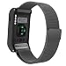 Produktbild MoKo Armband für Garmin vívoactive HR - Edelstahl Milanese Magnet Uhr Band Strap Uhrenarmband Erstatzband Replacement für Garmin vívoactive HR Sport GPS-Smartwatch, Schwarz