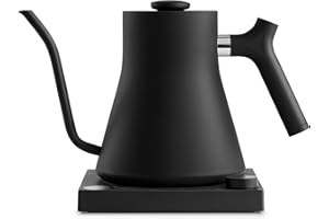 Fellow Stagg EKG Electric Gooseneck Kettle - Pour-Over Coffee and Tea Kettle - Stainless Steel Water Boiler - Quick Heating for Boiling Water - Matte Black - 0.9 Liter (220v, G Plug)