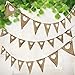 Produktbild 3m Wimpelkette Hochzeit Vintage Herz Jute Bunting Banner