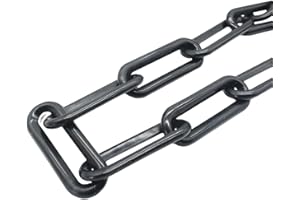 CHRISTOPH PALME LEUCHTEN 4,80m Regenablaufkette 10mm Kunststoff Regenkette Schwarz Ablaufkette Tropfkette Wasserkette