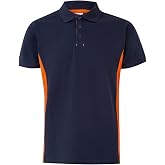VELILLA - 105504 Men's Short-Sleeved Two-Tone Polo Shirt 180 g/m2