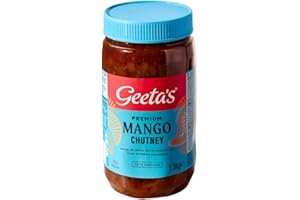 Geeta's Premium Mango Chutney 1.5Kg - Authentic Chutney Jar Tangy, Spicy, and Flavorful Indian Condiment Spread for Sandwiches, and Snacks – Gluten-Free, Vegan