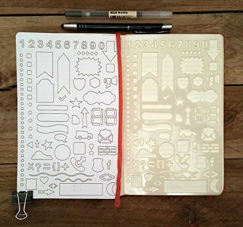 Bullet Journal Stencil. Planner Stencil, Bujo Stencil Layout. Mixed Shapes. LEUCHTTURM1917