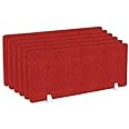 Timber Acoustics® Acoustic Desk Divider | Reduce Noise And Visual Distractions | Privacy Panels For Office - Classroom Soundproofing | Table Mounted (16" x 36") |(Red, Set of 6)