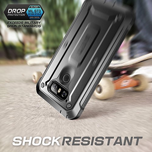Carcasa para L  Funda completa resistente Supcase con protector de pantalla integrado  seriG G6  lanzamiento en 2017    UBProe Unicorn Beetle PRO  negro 