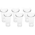 Urmila Plastic® Polycarbonate Pilsner Drinking Glasses for Water Juice for Dining Table Home Kitchen Party Restaurant 200 ml Set of 6 Transparent
