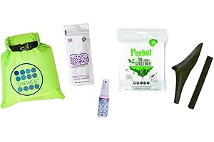 SHEWEE Flexi Travel Pack - Includes Reusable Pee Funnel, Peebol Pocket Sized Toilet, Hand Sanitiser and Dry Bag