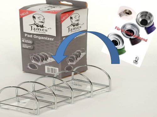 Pad Station,Padheber Organizer,Pad Halter Station passend für Ihr Padhalter von Senseo -Espresso-Hot Choco-New Generation-Senseo Latte, mit Tropfschale - 3