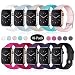 Produktbild Maledan für Apple Watch Armband 38mm 40mm, Ersatzarmband aus Weiches Silikon Verstellbares Uhrenarmband mit Klassische Schnalle für Apple Watch Series 4/3/2/1 S/M 10Pack
