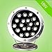 Produktbild Groß Aquarium Unterwasser Scheinwerfer Outdoor Pool Lichter Brunnen bunte Lichter Niedervolt Lichter LED Unterwasserbeleuchtung Edelstahl 3W-36W , warm white , 18w