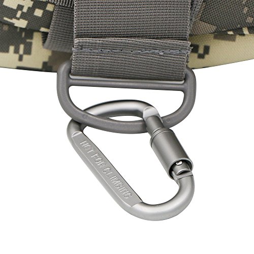 Aluminium Karabiner Schlüsselanhänger D-Ring Locking Karabiner-Haken Lock Schlüsselanhänger für Camping Wandern Angeln Reisen Outdoor Titan EDC Gear (6 Zählen) - 4