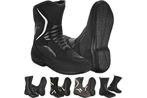 Vaster Moto Zapatos de Moto para Hombre Zapatos de Calle Reforzados Protección contra Golpes de Moto Suela Antideslizante Botas Deportivas cómodas para Carreras y Turismo