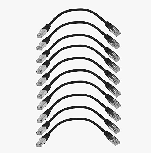 LAN-/Patch-Kabel. 10er-Pack. schwarz. 25cm kurz - 2