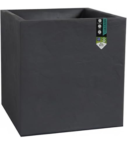 DEROMA Trio De Jardiniere Enjoy A Réserve D'eau - 50 X 16,1 X H 22 Cm 288 L Noir Anthracite 31278010
