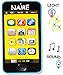 Produktbild alles-meine.de GmbH Smartphone - Handy mit 40 Sound´s & Musik & Licht -  BLAU  - incl. Name - für Kinder / Jungen & Mädchen - Auto - elektrisches Kinderhandy - Telefon - Lernha..