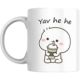 Yav He He Komik Kupa Bardak Komik Yazılı Hediyelik &Ccedil;ay Kahve Kupası Coffee Mug