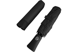 PERLETTI Ombrello Portatile Donna Uomo da Borsa - Ombrello Pieghevole da Pioggia Antivento - Ombrello Mini Ombrello Piccolo con Apertura e Chiusura Automatica Resistente da Viaggio - Diametro 100 cm