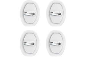 SUJEBKC auto coperchio serratura portiera，4 PCS copertura della serratura della portiera dell'auto，per SUV copertura serratura portiera dell'auto Prova Polvere Acqua Antiruggine(Bianco)