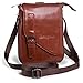 Produktbild Kleine Schultertasche Herren, Gürteltasche Leder Handytasche Mini Umhängetasche Messenger Bag Guerteltasche Bauchtasche Telefonkasten mit Viele Reißverschluss Fächer/Clip Hengwin (Braun)