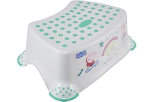 keeeper Peppa Pig Step Stool, For 18 months to 10-years, Anti-Slip Design, Tomek Range, Grey