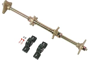 HEADERBS Kit ASSE Posteriore Go Kart, Kit Albero ASSE Posteriore da 24 Pollici Mozzi Antiurto in Metallo Supporti di Fissaggio Flange Set per ATV 50‑150CC Quad Drift Trikes ASSE