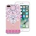 Produktbild CE-Link iPhone 7 Plus / iPhone 8 Plus Hülle Weiche Silikon Transparent Handyhülle Durchsichtig Schutzhülle Rotierendem Ring Ultra Dünn Slim Backcover mit Fingerhalterung Ständer Silicone TPU Bumper Crystal Kirstall Klar Clear Handy Tasche Schale Etui Weich Handytasche Kreative Motiv Muster für iPhone 7 Plus / iPhone 8 Plus Case Cover - Pulver blaues Muster
