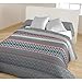 Produktbild Unbekannt Générique Caline Steppbett Florian, 140 x 200 cm, Blau/Grau + 1 Kissen,, 60 x 60 cm