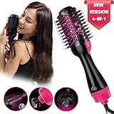 Hot Air Brush,ATCRINICT One Step Hair Dryer & Volumizer Styler Brush, 4 in 1 Negative Ion Straightening Brush Salon and Curly Hair Comb,Reduce Frizz and Static Suitable for All hair Anti-Scald