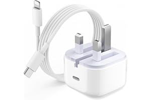 Newding 20W Phone Fast Charger Cable And Plug for iPhone 14/14 Plus/14 Pro/14 Pro Max/ 13/13 Pro Max/ 13 Pro/ 13 Mini/ 12 11 Pro Mini XS XR X, USBC Adapter Fast Type C Charger UK