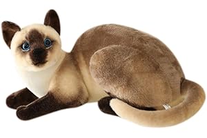 LICHENGTAI Simulazione Peluche Gatto Giocattolo, Realistica Addormentato Vita Gatto, Gattino di Peluche Simpatico Gatto Giocattoli Simulazione Seduto Gatti Giocattoli di Peluche Regalo per Bambini, 30CM