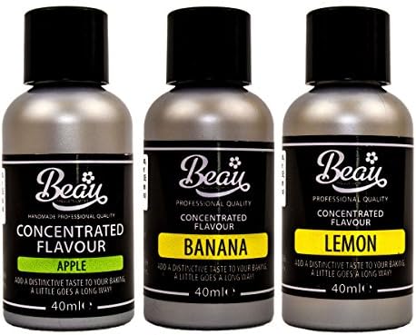 Beau Products - natural food flavouring - FRUITY SET OF 3 - Apple / Banana / Lemon