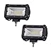 Produktbild MCTECH 2 x 72W Cree LED Arbeitslicht 3600LM 6000K Offroad Flutlicht Reflektor Scheinwerfer Arbeitsscheinwerfer IP67 für SUV UTV ATV (2X72W)