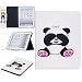 Produktbild JHTC Hülle für Apple iPad Pro 10.5" 2017 handyhülle schutzhülle PU leder handy tasche cover lederhülle klapphülle vorne und hinten protective cover innere silikon kreativ muster rosa panda flip case echtleder mit kickstand karten etui halterung