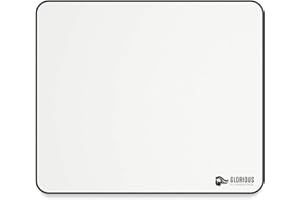 GLORIOUS PC GAMING RACE Glorious Gaming Alfombrilla de Tela (Grande) - Bordes cosidos, Superficie Lisa para Velocidad y Control, Base Antideslizante, Lavable a máquina, Grande (330 x 280 x 3 mm) - Blanco