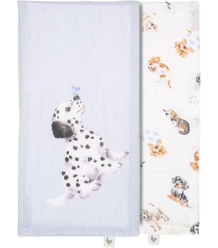 Wrendale Designs Hannah Dale - Set di guanti da neonato Little Paws, bianco