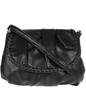 Bag Street kleine Damen Umhängetasche Schultertasche Tasche Leder Optik Party