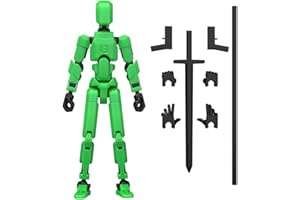 MerryXD Titan 13 Action Figure,Assembly Completed Dummy 13 Action Figure Lucky 13 Action Figure T13 Action Figure 3D Printed Multi-Jointed Movable, Nova 13 Action Figure Toy Green