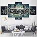 Produktbild xzfddn Druck Malerei Für Wohnzimmer 5 Stücke Islamischen Hause Religiöse Muslimischen Dekor Modulare Bilder Poster Hohe Qualität Leinwand H 30X40/60/80Cm,with Frame