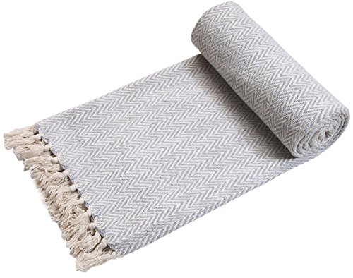 EHC Handwoven Reversible Single Sofa Throw Arm Chair Cover 125 x 150cms, Grey/Natural EHC Handwoven Reversible Single Sofa Throw Arm Chair Cover 125 x 150cms, Grey/Natural