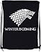 Produktbild EZYshirt® Game of Thrones | Winter is coming | Schattenwolf Baumwoll Stoffbeutel