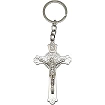 Blessings Metal Jesus Cross Silver Keychain : Amazon.in: Bags