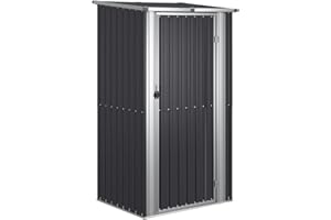 vidaXL Capanno da Giardino Antracite 118,5x97x209,5 cm Acciaio Zincato