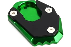CCYYMOWOK Piastra Ingranditore Estensione Cavalletto Laterale Moto Accessori per Kawasaki ER6N ER6F Z800 Z650 Z900 RS Z800 Z1000 Z1000SX NUOVO Ninja 300 650 ninja1000sx ZX6R ZX10R 2017-2023 2024 2025 (Verde)